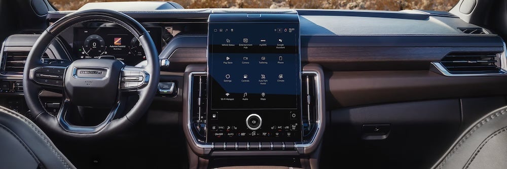 The dashboard of a 2026 GMC Yukon SUV